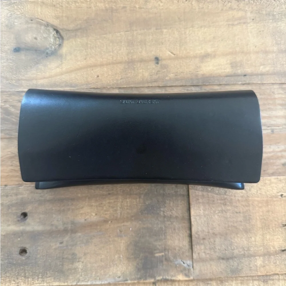 Saint Laurent Black Rectangular Sunglasses with Case - Picture 3 of 4